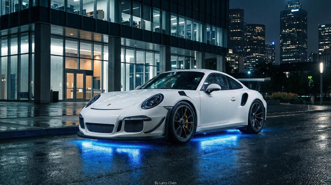 小马拉大车保时捷夜间改装展示视频